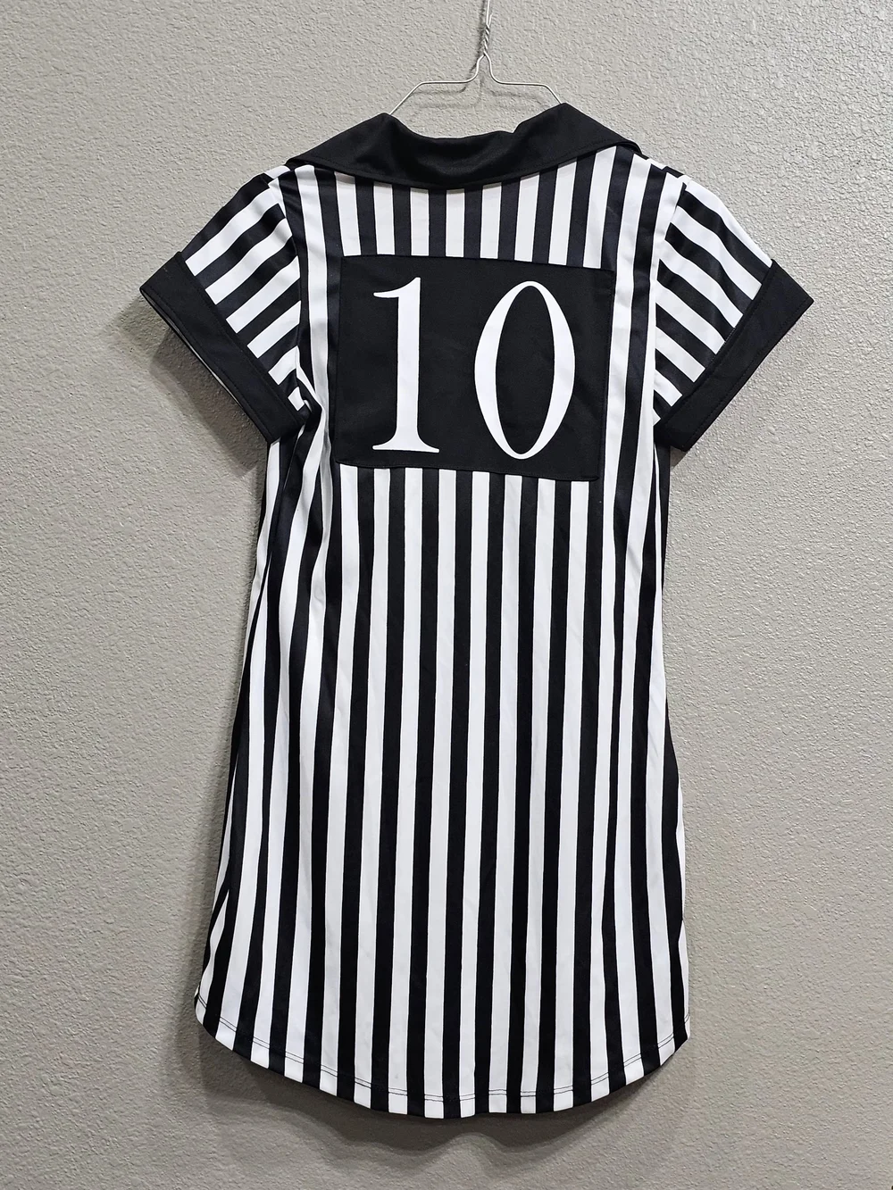 Referee Striped Shirt Dress with Red Cap - Picture 3 of 3